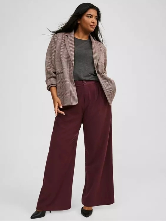 torrid Pants - NEW Torrid Brushed Twill Wide Leg Pants Sassafras Purple Womens Plus Size 22